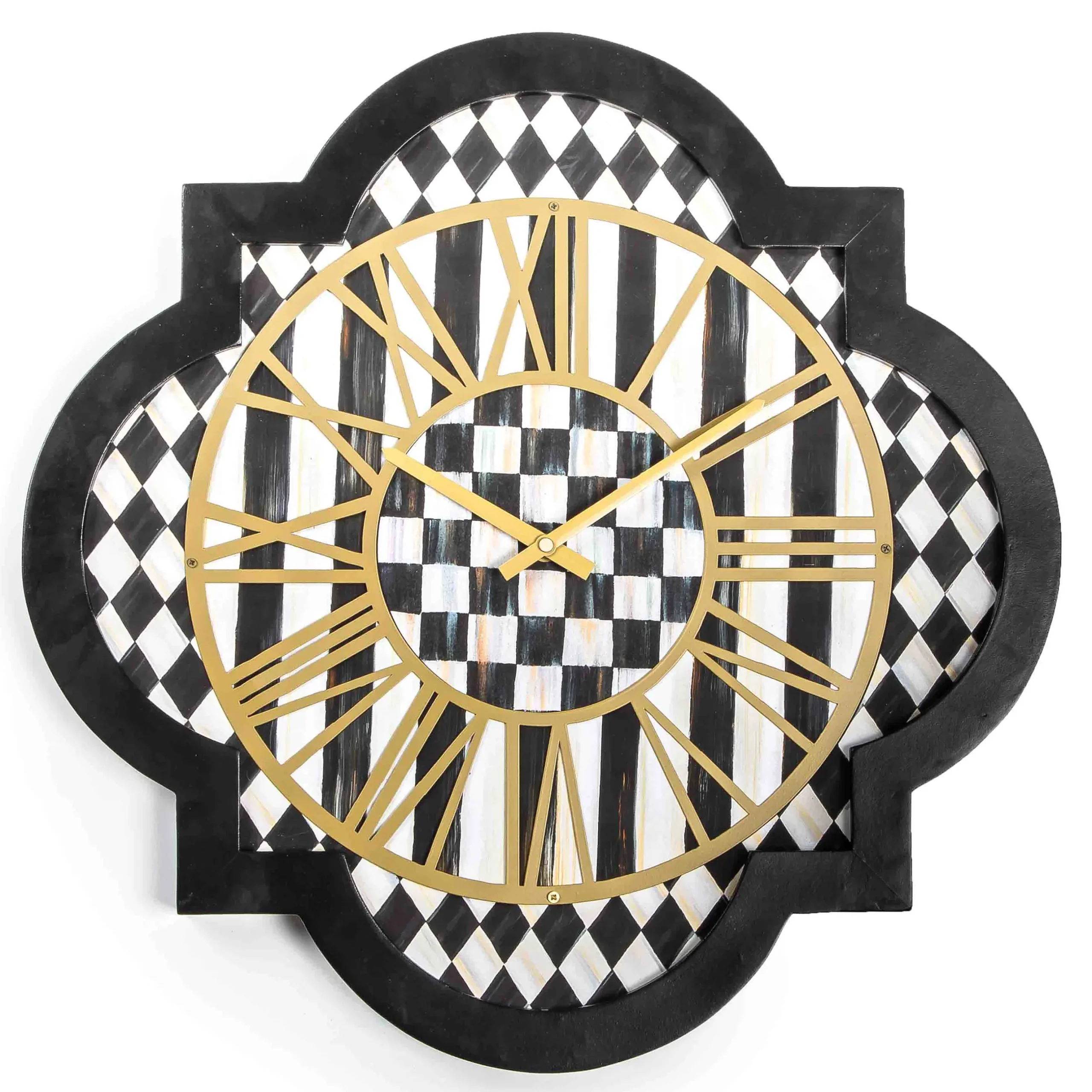 Room Accents|MacKenzie-Childs Courtly Check Tile Wall Clock