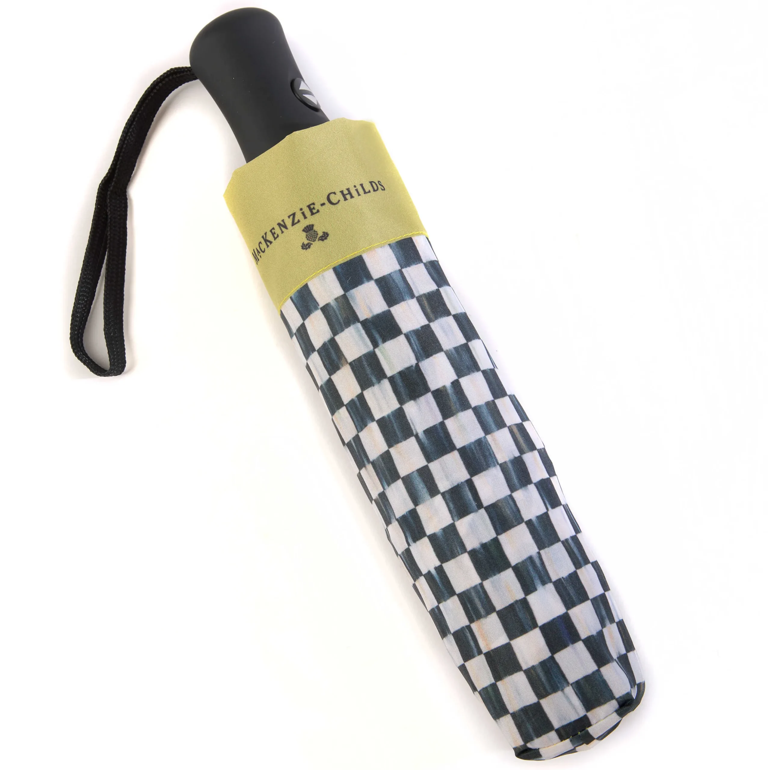 Outdoor|MacKenzie-Childs Courtly Check Travel Umbrella