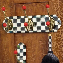 Finishing Touches|Room Accents|MacKenzie-Childs Courtly Check Triple Wall Hook