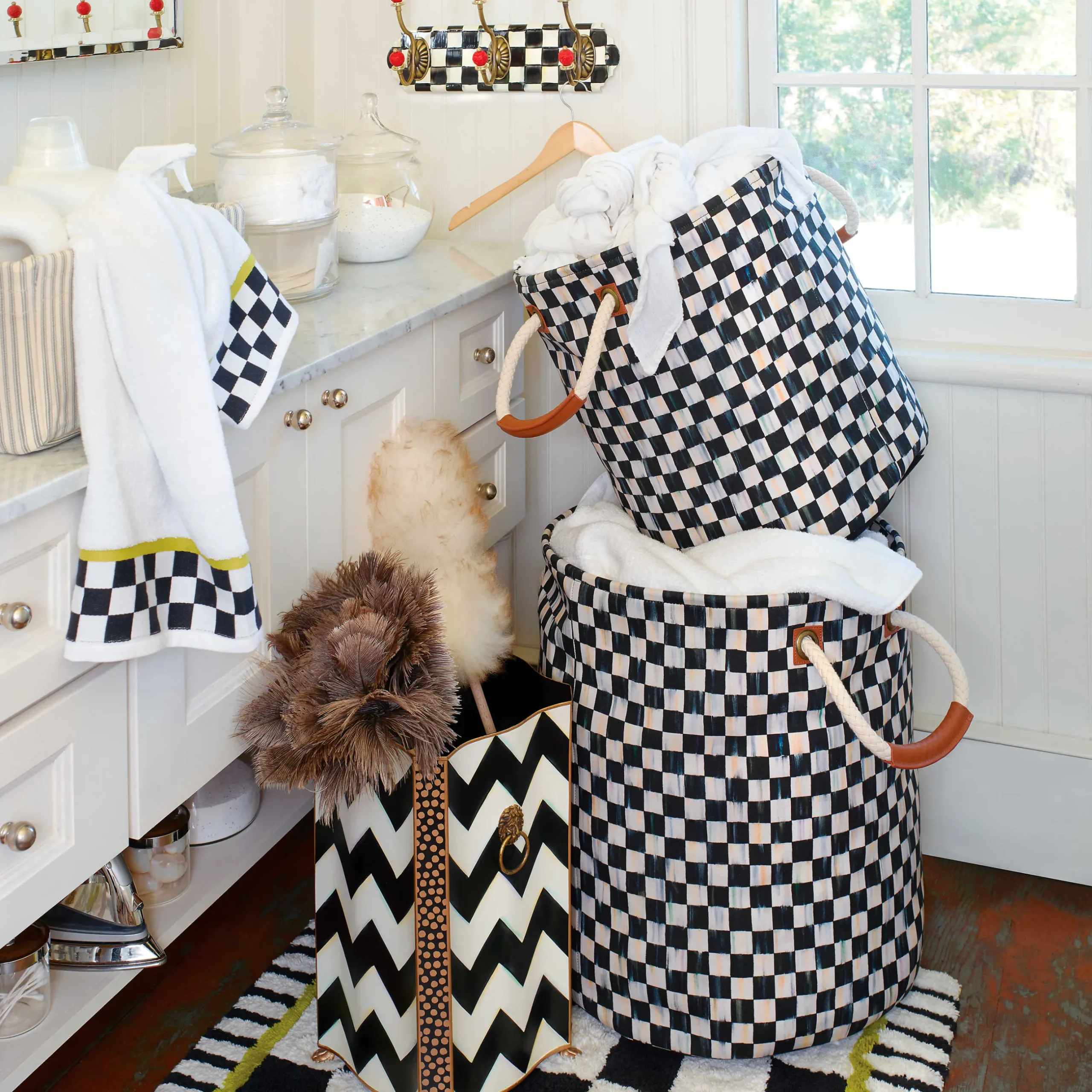 Finishing Touches|Room Accents|MacKenzie-Childs Courtly Check Triple Wall Hook