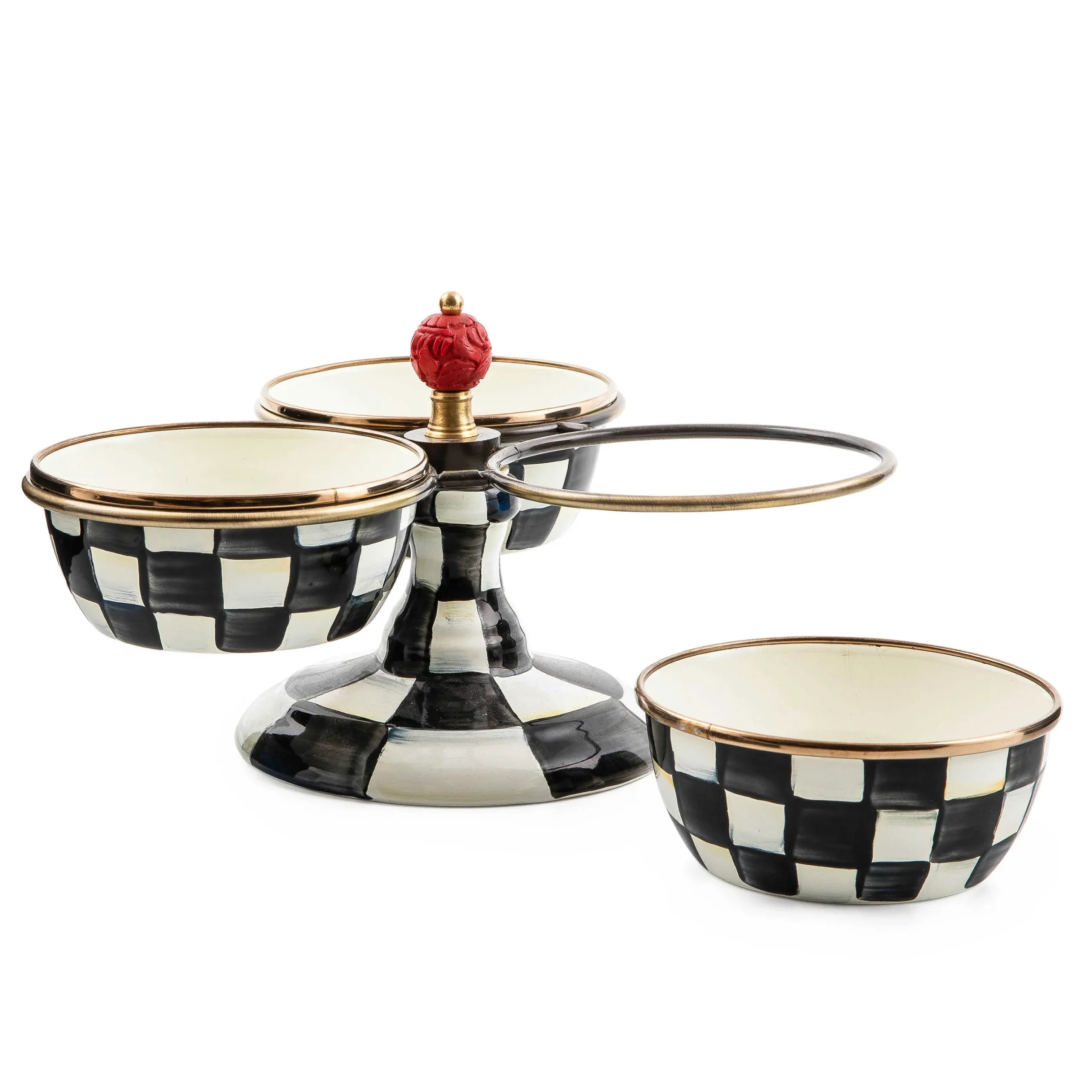Bar Entertaining|Serveware|MacKenzie-Childs Courtly Check Triplicity