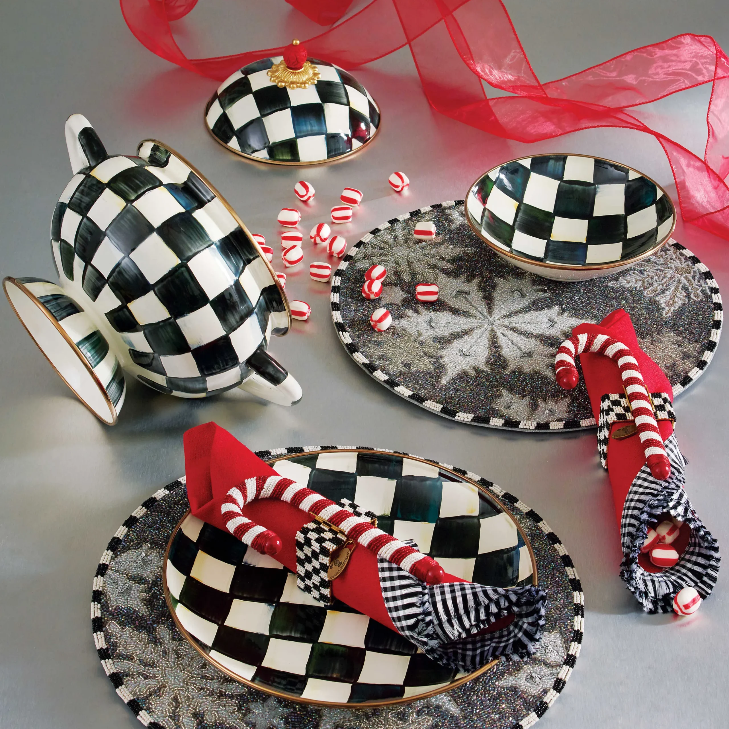 Serveware|MacKenzie-Childs Courtly Check Tureen