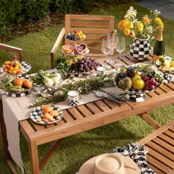 Bar Entertaining|MacKenzie-Childs Courtly Check Two Tier Sweet Stand