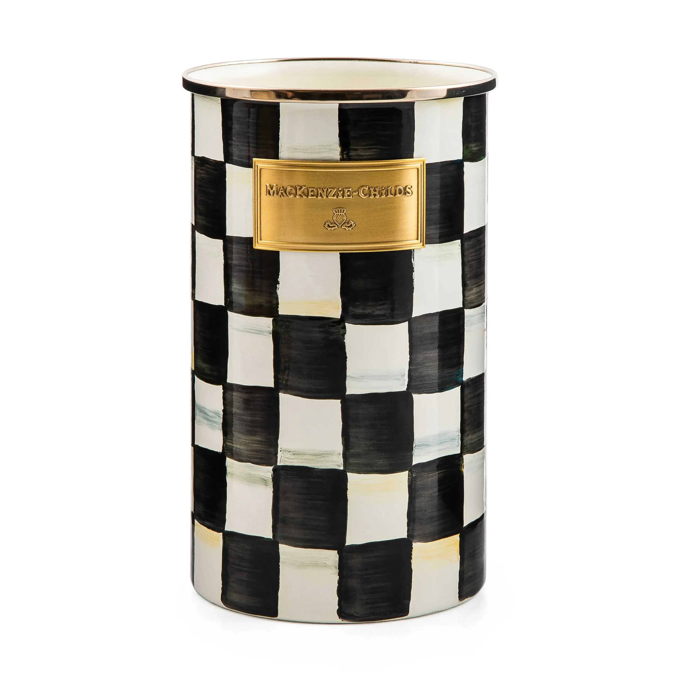 Kitchen Storage & Organization|MacKenzie-Childs Courtly Check Utensil Holder