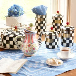 Kitchen Storage & Organization|MacKenzie-Childs Courtly Check Utensil Holder