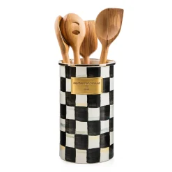 Kitchen Storage & Organization|MacKenzie-Childs Courtly Check Utensil Holder