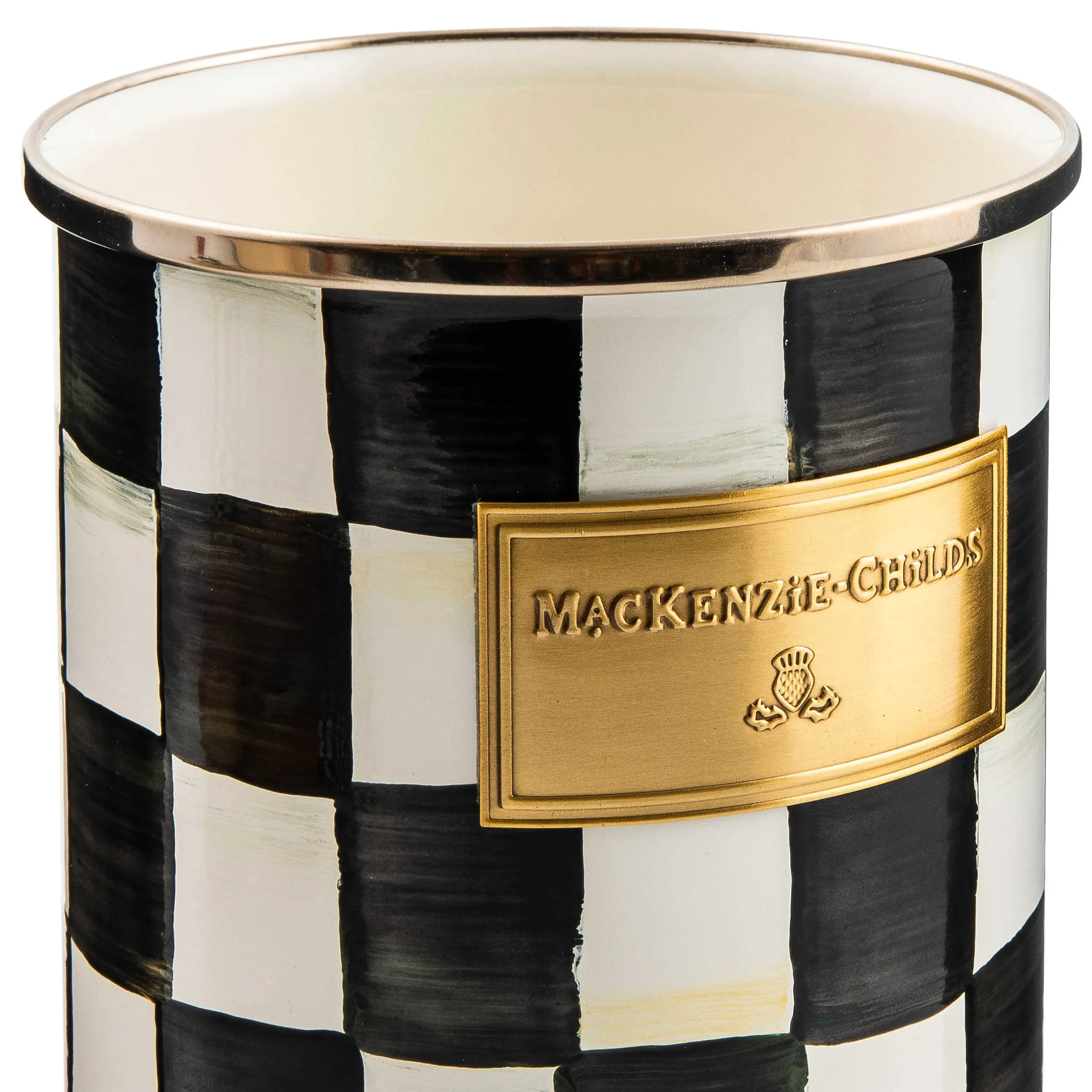 Kitchen Storage & Organization|MacKenzie-Childs Courtly Check Utensil Holder