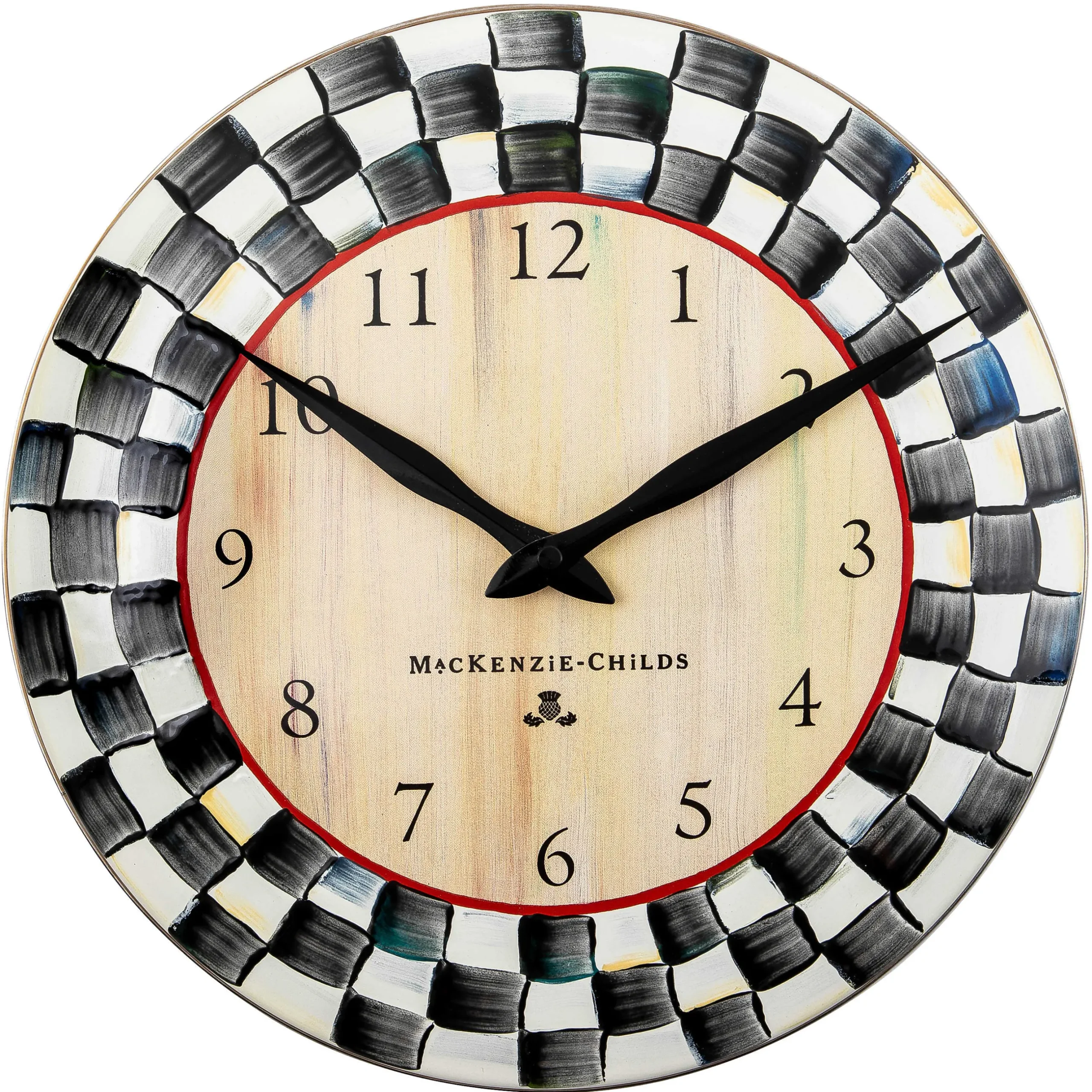Room Accents|MacKenzie-Childs Courtly Check Wall Clock