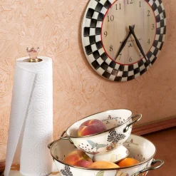 Room Accents|MacKenzie-Childs Courtly Check Wall Clock