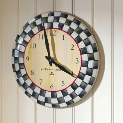 Room Accents|MacKenzie-Childs Courtly Check Wall Clock