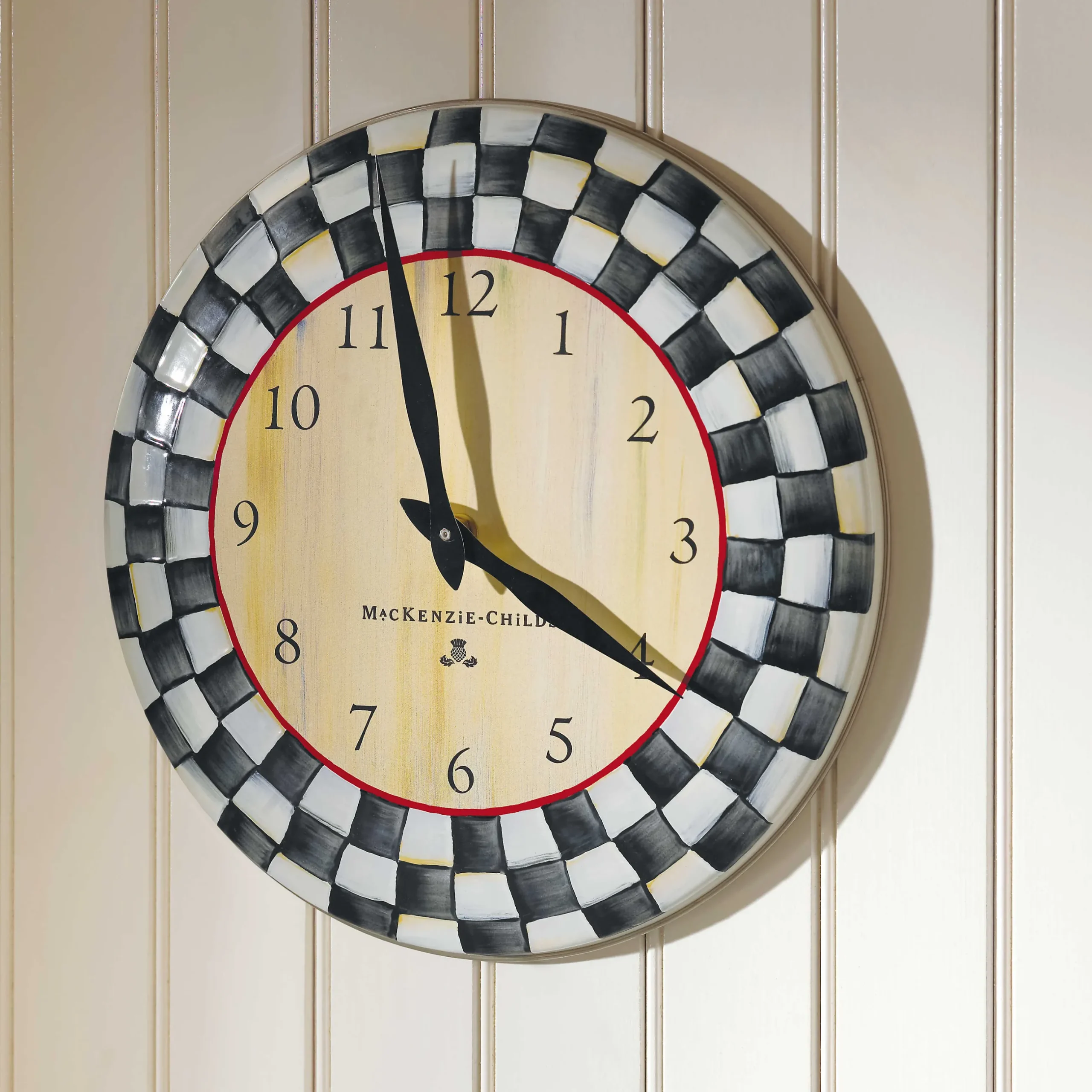 Room Accents|MacKenzie-Childs Courtly Check Wall Clock