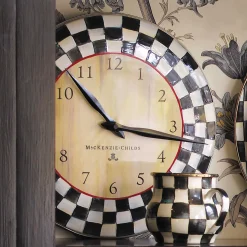 Room Accents|MacKenzie-Childs Courtly Check Wall Clock