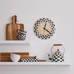 Room Accents|MacKenzie-Childs Courtly Check Wall Clock