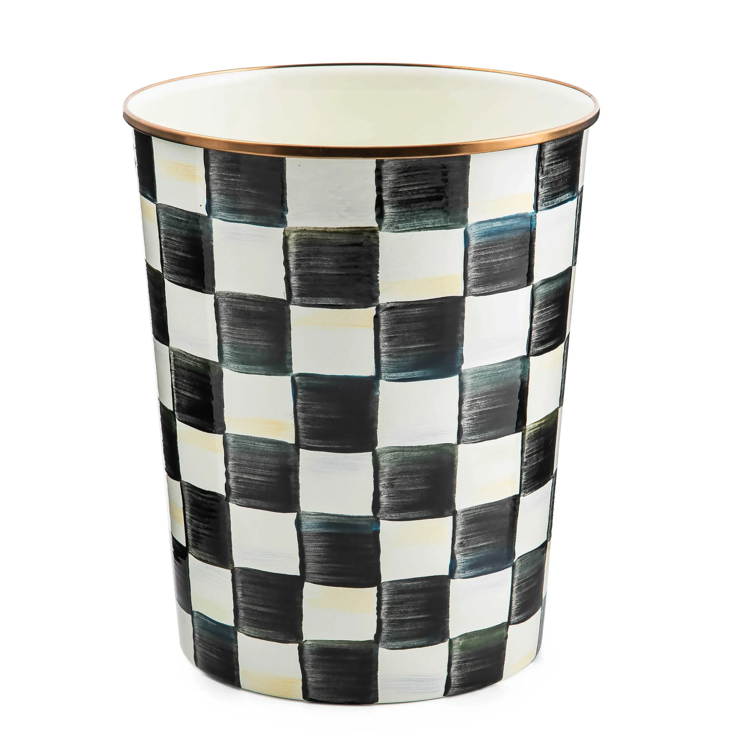 Bath & Bath Accessories|Room Accents|MacKenzie-Childs Courtly Check Waste Bin