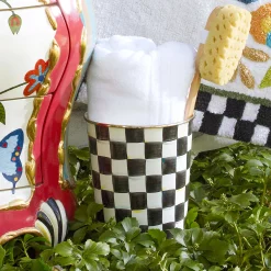 Bath & Bath Accessories|Room Accents|MacKenzie-Childs Courtly Check Waste Bin