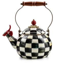 The Coffee Shop|Tea Kettles|MacKenzie-Childs Courtly Check Whistling Tea Kettle
