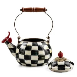 The Coffee Shop|Tea Kettles|MacKenzie-Childs Courtly Check Whistling Tea Kettle