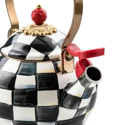The Coffee Shop|Tea Kettles|MacKenzie-Childs Courtly Check Whistling Tea Kettle