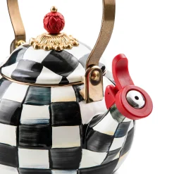 The Coffee Shop|Tea Kettles|MacKenzie-Childs Courtly Check Whistling Tea Kettle