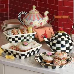 The Coffee Shop|Tea Kettles|MacKenzie-Childs Courtly Check Whistling Tea Kettle