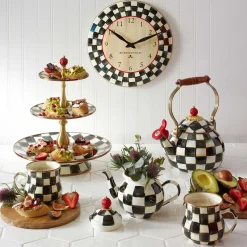 The Coffee Shop|Tea Kettles|MacKenzie-Childs Courtly Check Whistling Tea Kettle