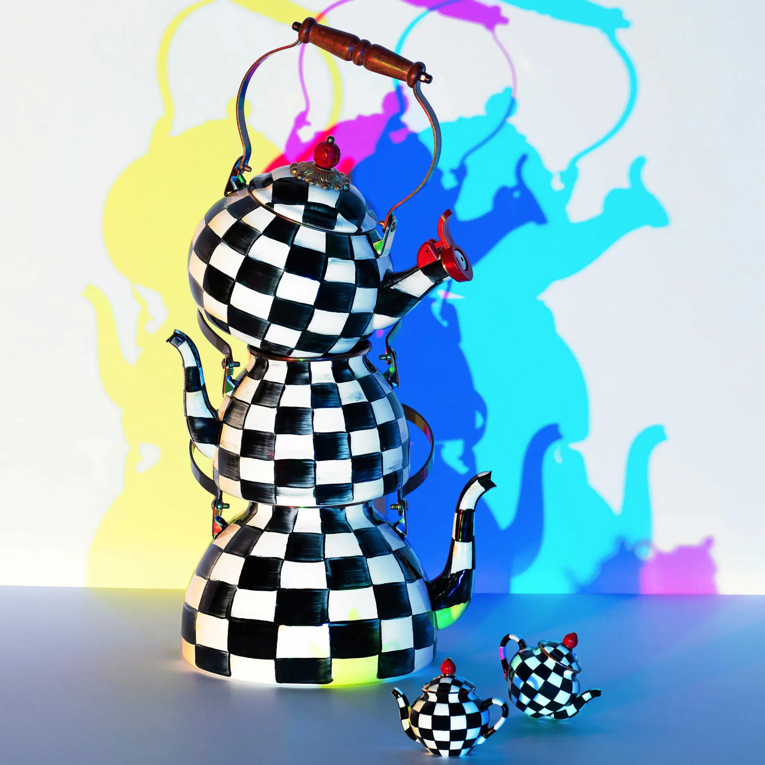 The Coffee Shop|Tea Kettles|MacKenzie-Childs Courtly Check Whistling Tea Kettle