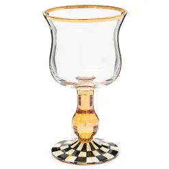 Fall Entertaining|Drinkware|MacKenzie-Childs Courtly Check Wine Glass