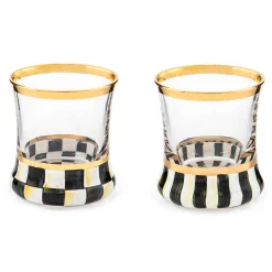 Fall Entertaining|Drinkware|MacKenzie-Childs Courtly Check Wine Glass