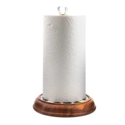 Kitchen Storage & Organization|MacKenzie-Childs Courtly Check Wood Paper Towel Holder