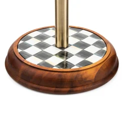 Kitchen Storage & Organization|MacKenzie-Childs Courtly Check Wood Paper Towel Holder