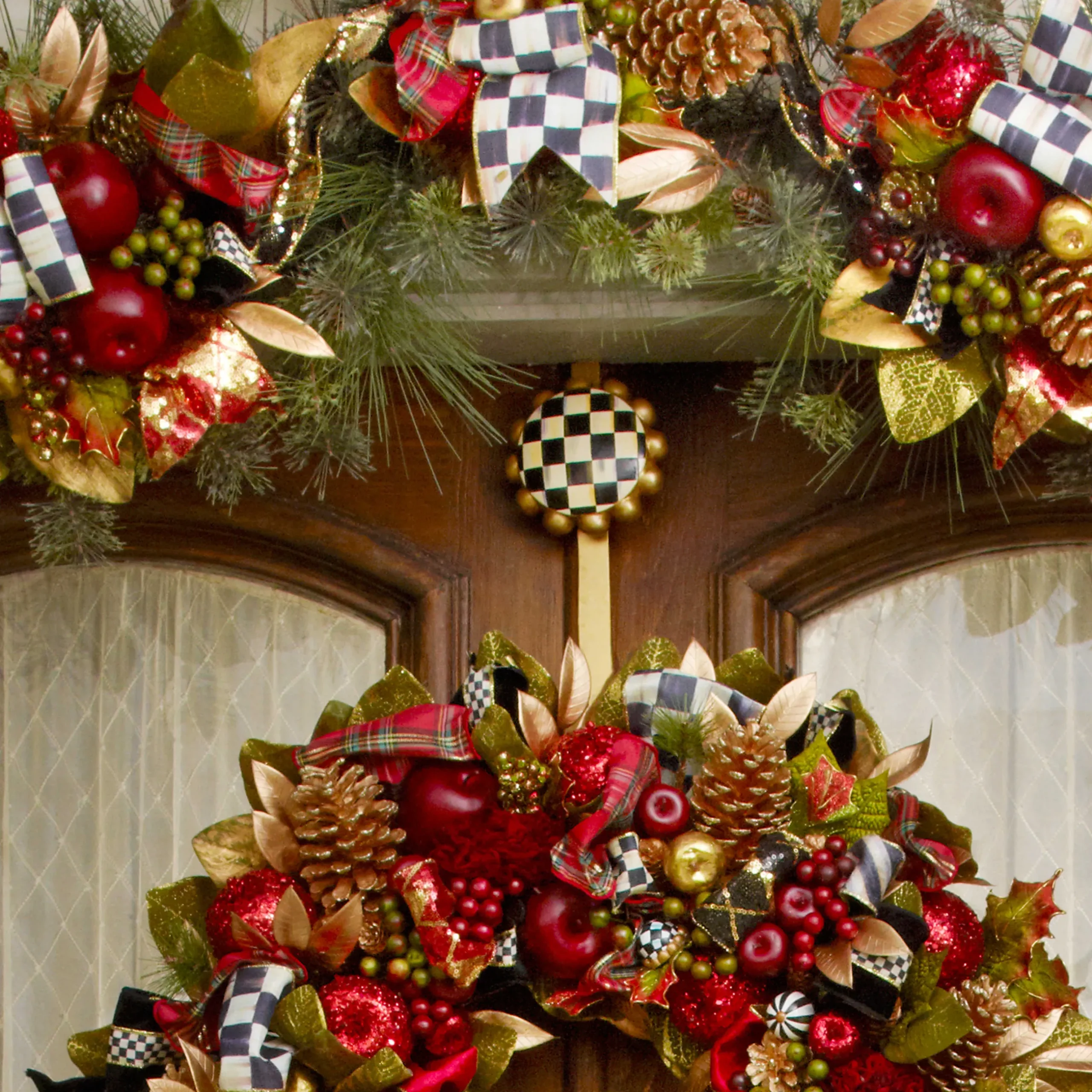 Easter|Spring|MacKenzie-Childs Courtly Check Wreath Hanger