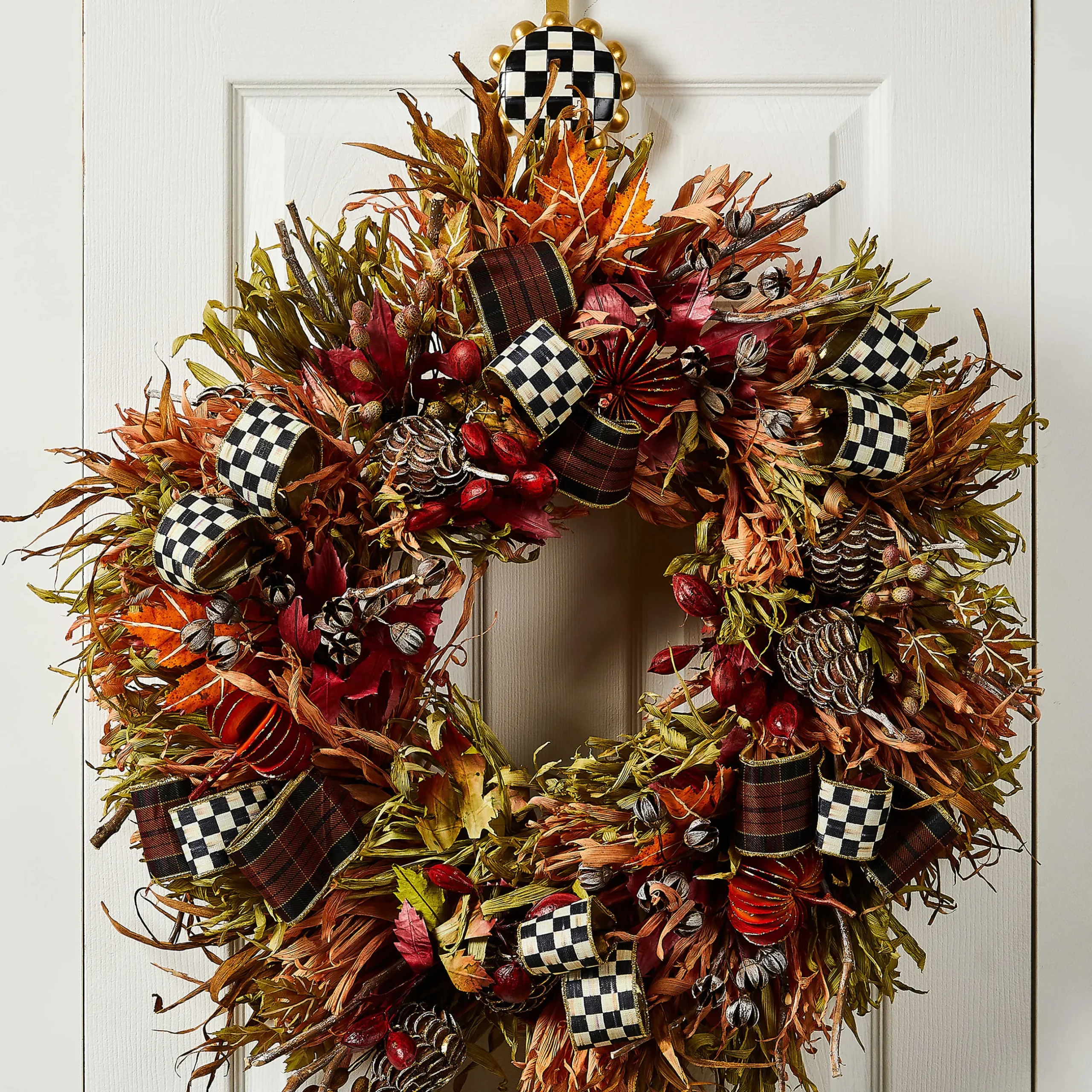 Easter|Spring|MacKenzie-Childs Courtly Check Wreath Hanger