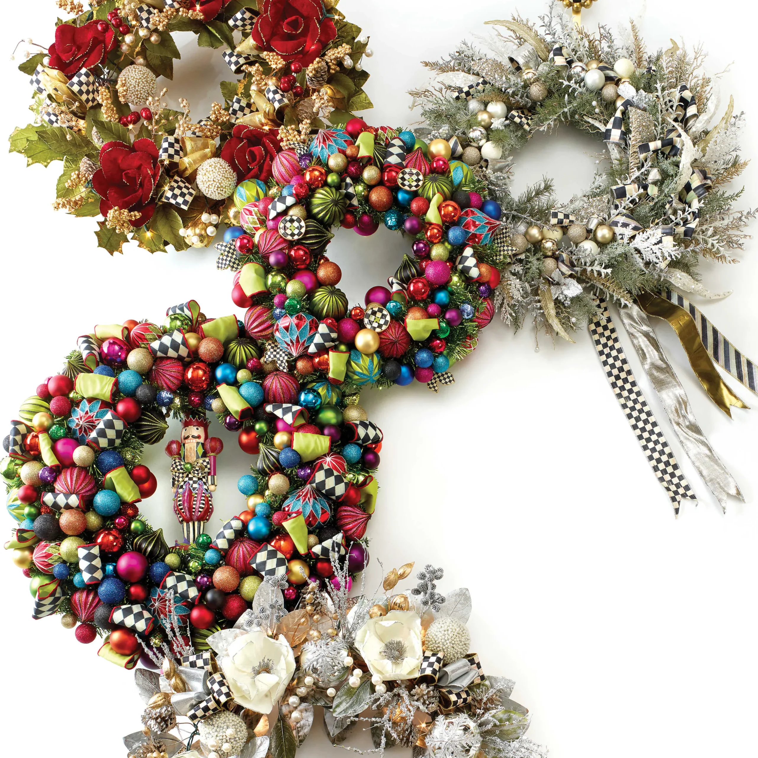 Easter|Spring|MacKenzie-Childs Courtly Check Wreath Hanger