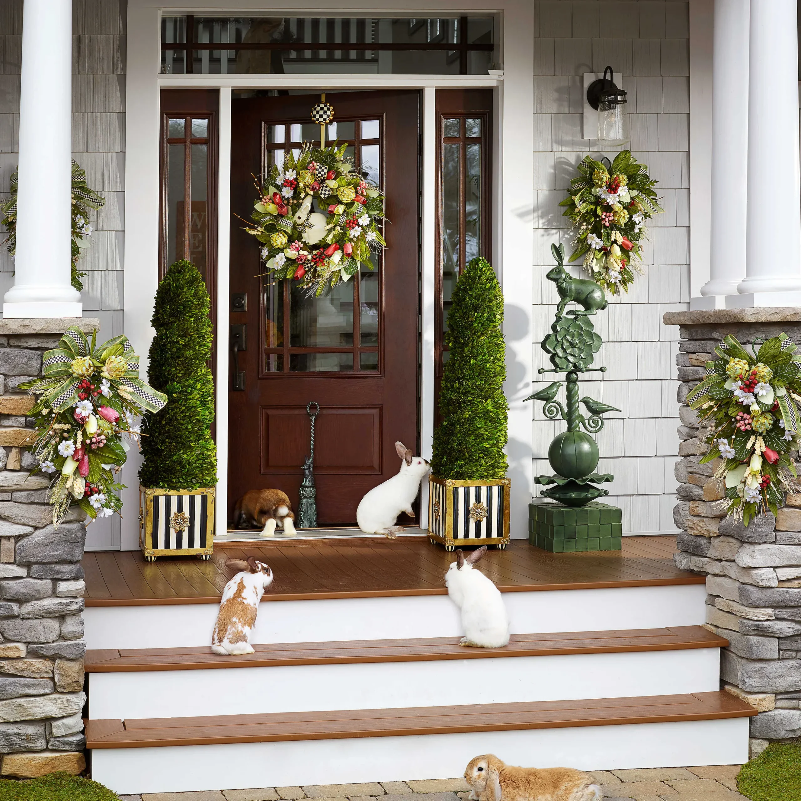Easter|Spring|MacKenzie-Childs Courtly Check Wreath Hanger