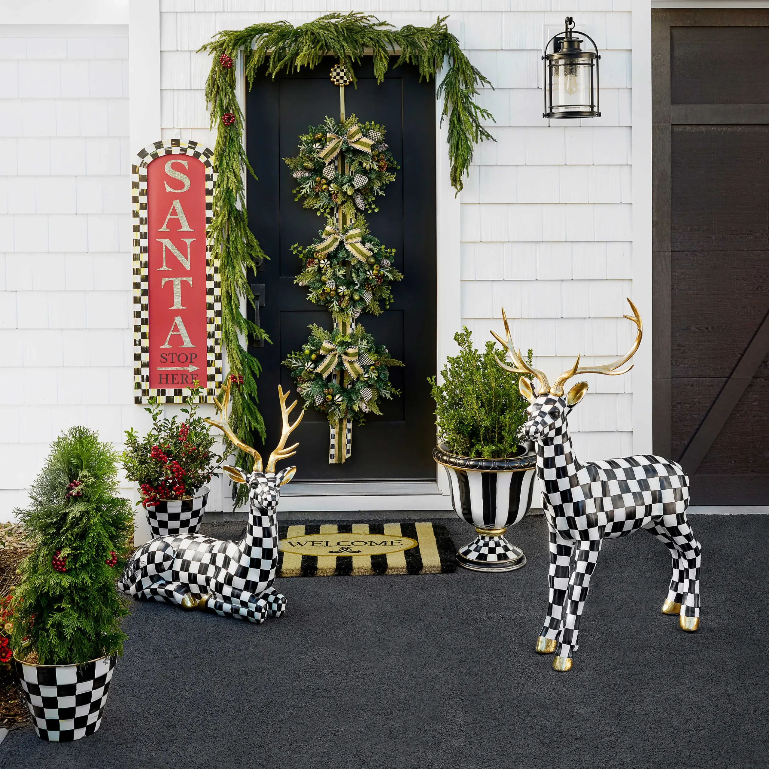 Easter|Spring|MacKenzie-Childs Courtly Check Wreath Hanger