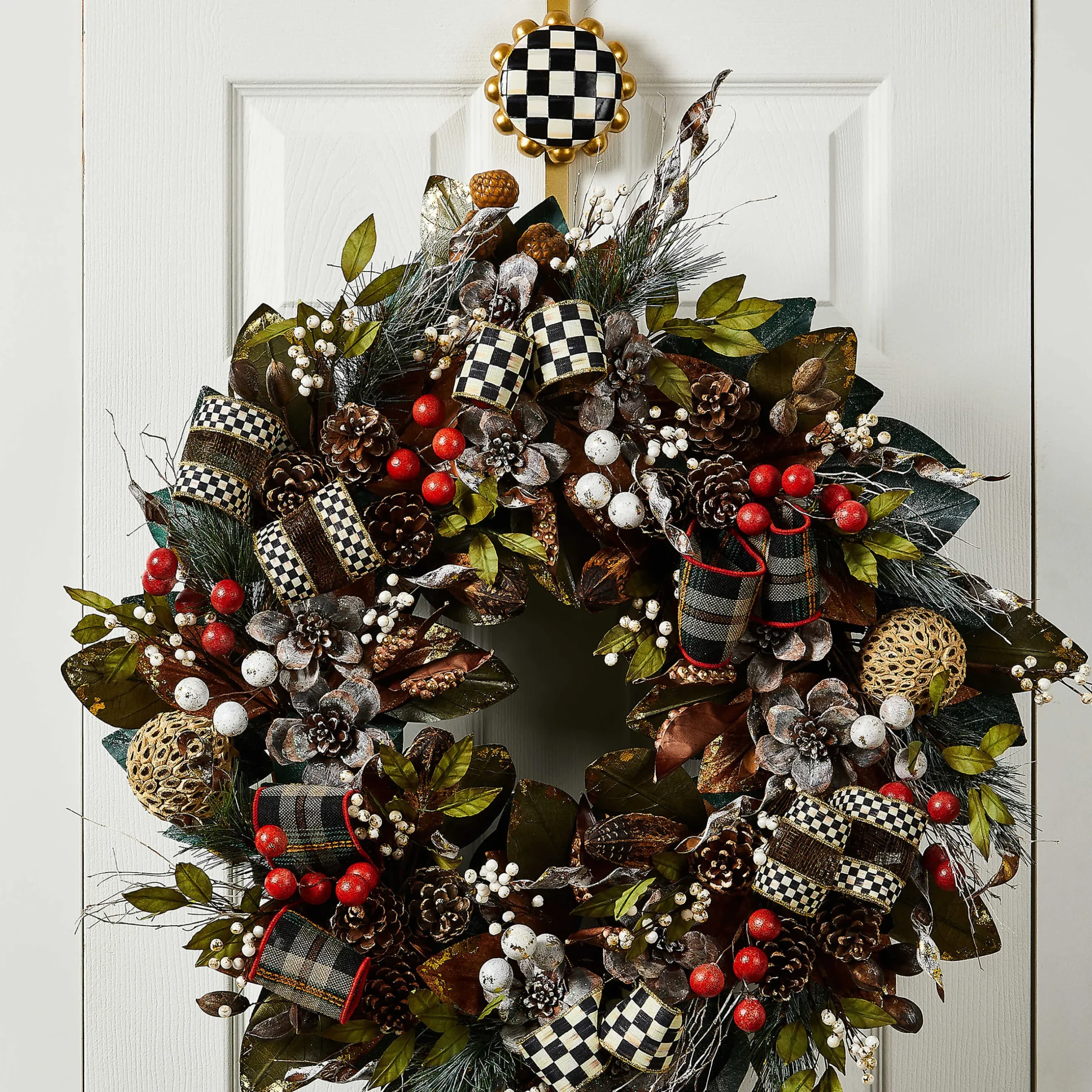 Easter|Spring|MacKenzie-Childs Courtly Check Wreath Hanger