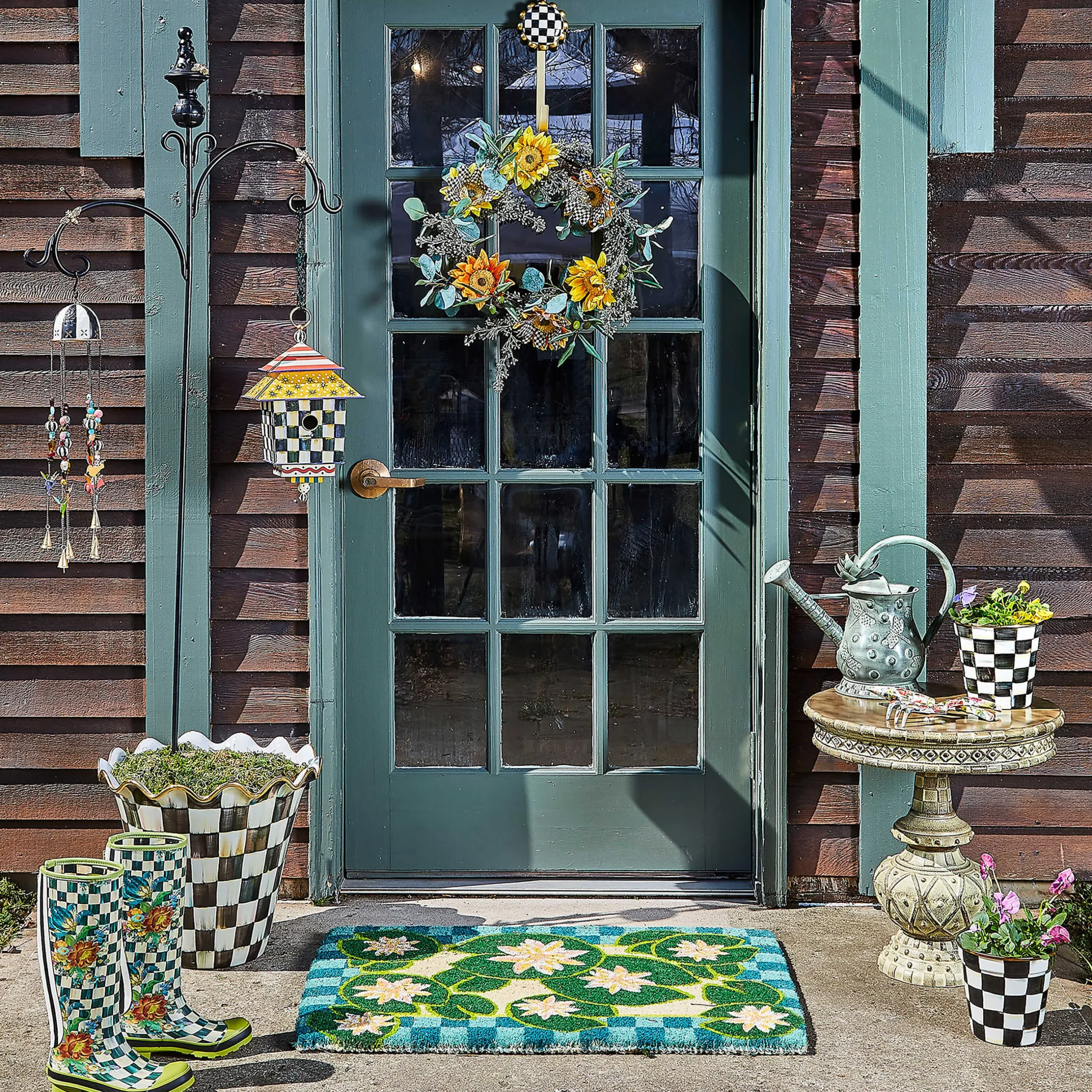 Easter|Spring|MacKenzie-Childs Courtly Check Wreath Hanger