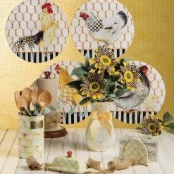 Spring|The Fall Shop|MacKenzie-Childs Courtly Check Yellow Sunflower