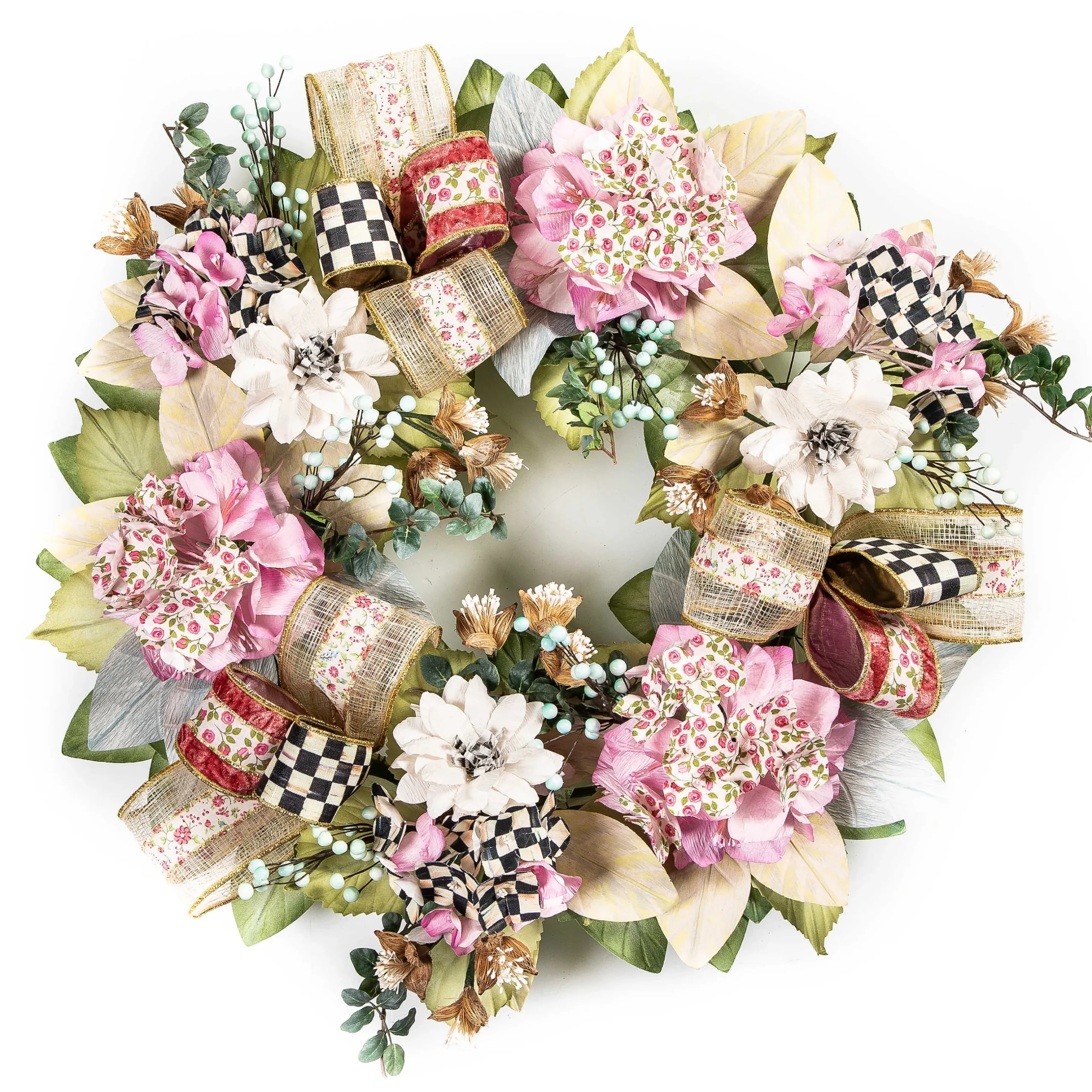 Spring|Greenery & Florals|MacKenzie-Childs Courtly Cottage Wreath