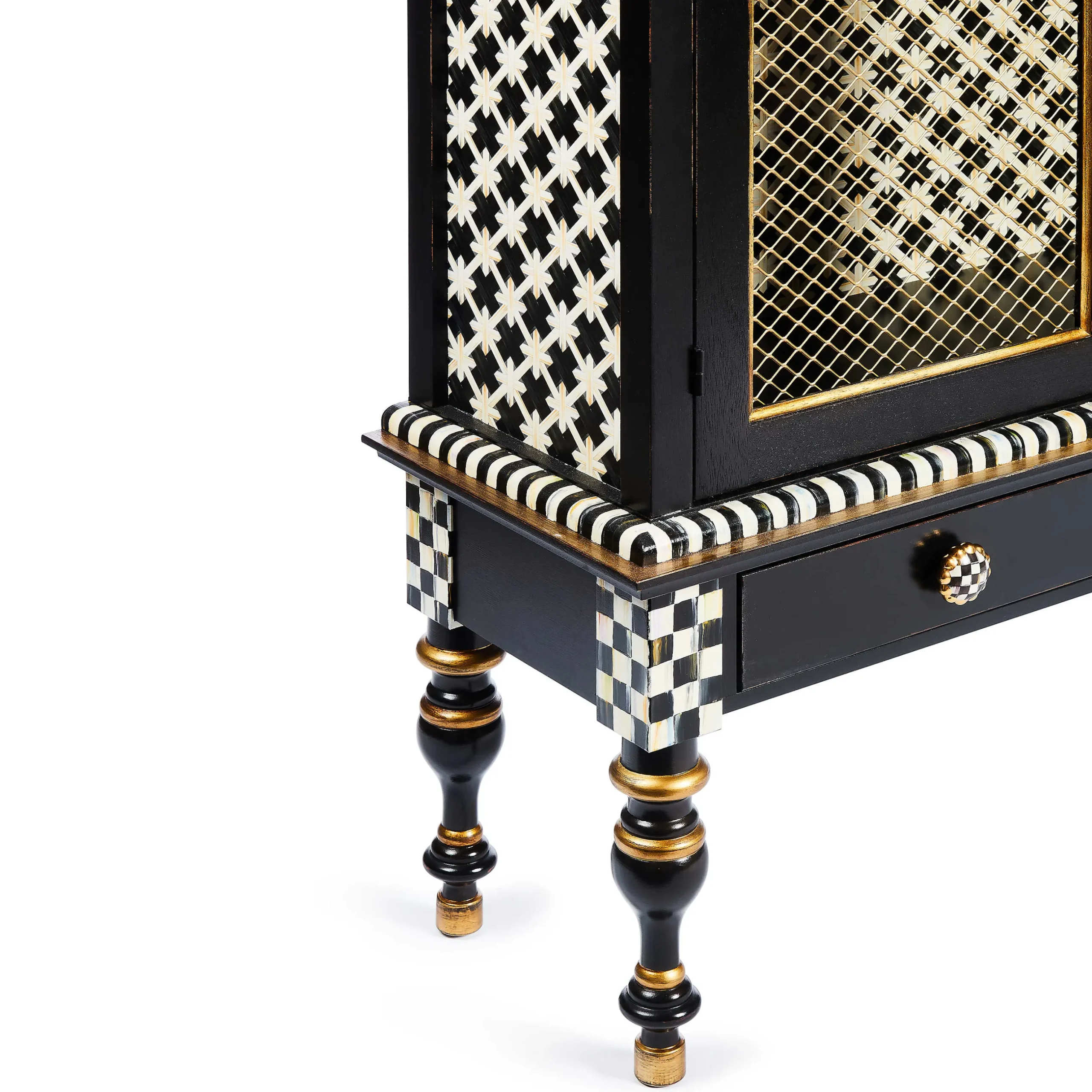 Storage Furniture|Dining Room & Kitchen|MacKenzie-Childs Courtly Criss-Cross Cabinet