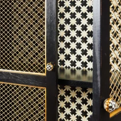 Storage Furniture|Dining Room & Kitchen|MacKenzie-Childs Courtly Criss-Cross Cabinet