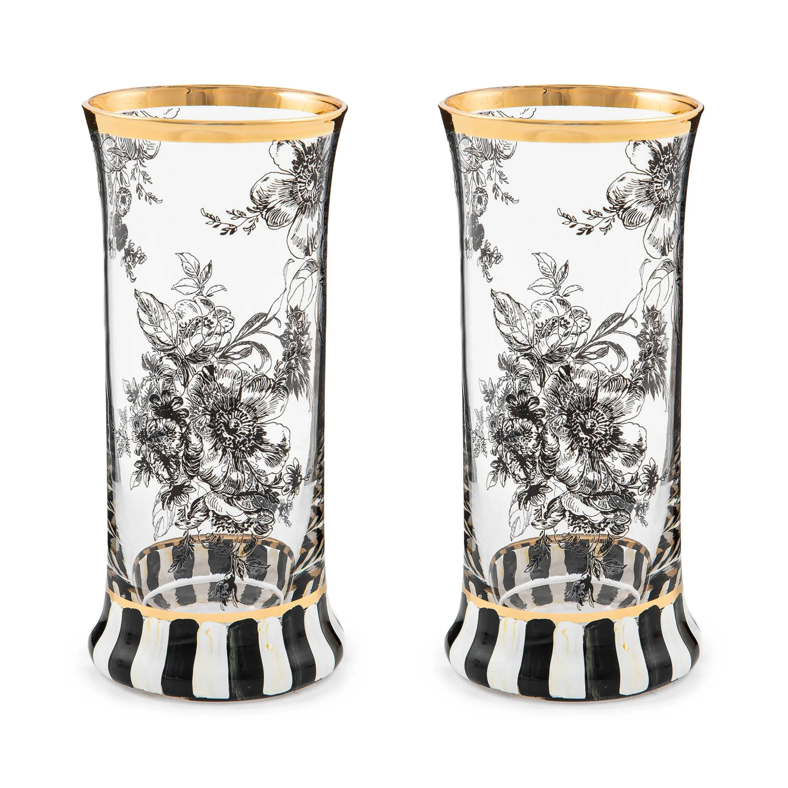 Easter|Spring|MacKenzie-Childs Courtly English Garden Highball Glass, Set of 2