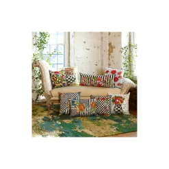 Spring|Pillows, Throws, & Cushions|MacKenzie-Childs Courtly Flower Market Lumbar Pillow
