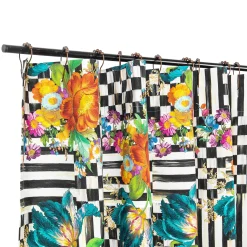 Bath & Bath Accessories|MacKenzie-Childs Courtly Flower Market Shower Curtain