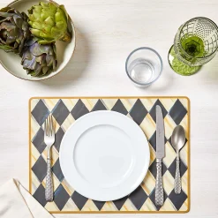 Table Accessories|Kitchen & Table Linens|MacKenzie-Childs Courtly Harlequin Cork Back Placemats, Set of 4