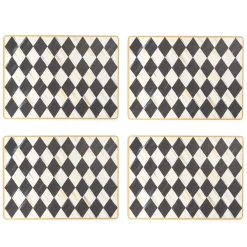 Table Accessories|Kitchen & Table Linens|MacKenzie-Childs Courtly Harlequin Cork Back Placemats, Set of 4