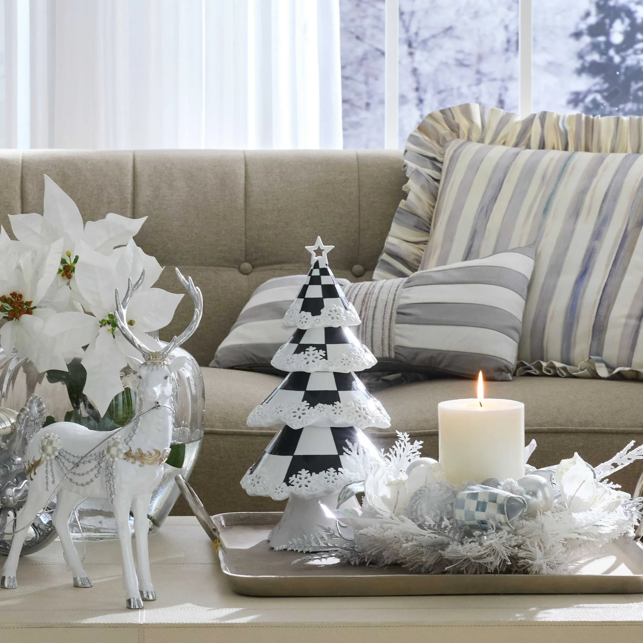 Holiday|Room Accents|MacKenzie-Childs Courtly Illuminated Porcelain Tree