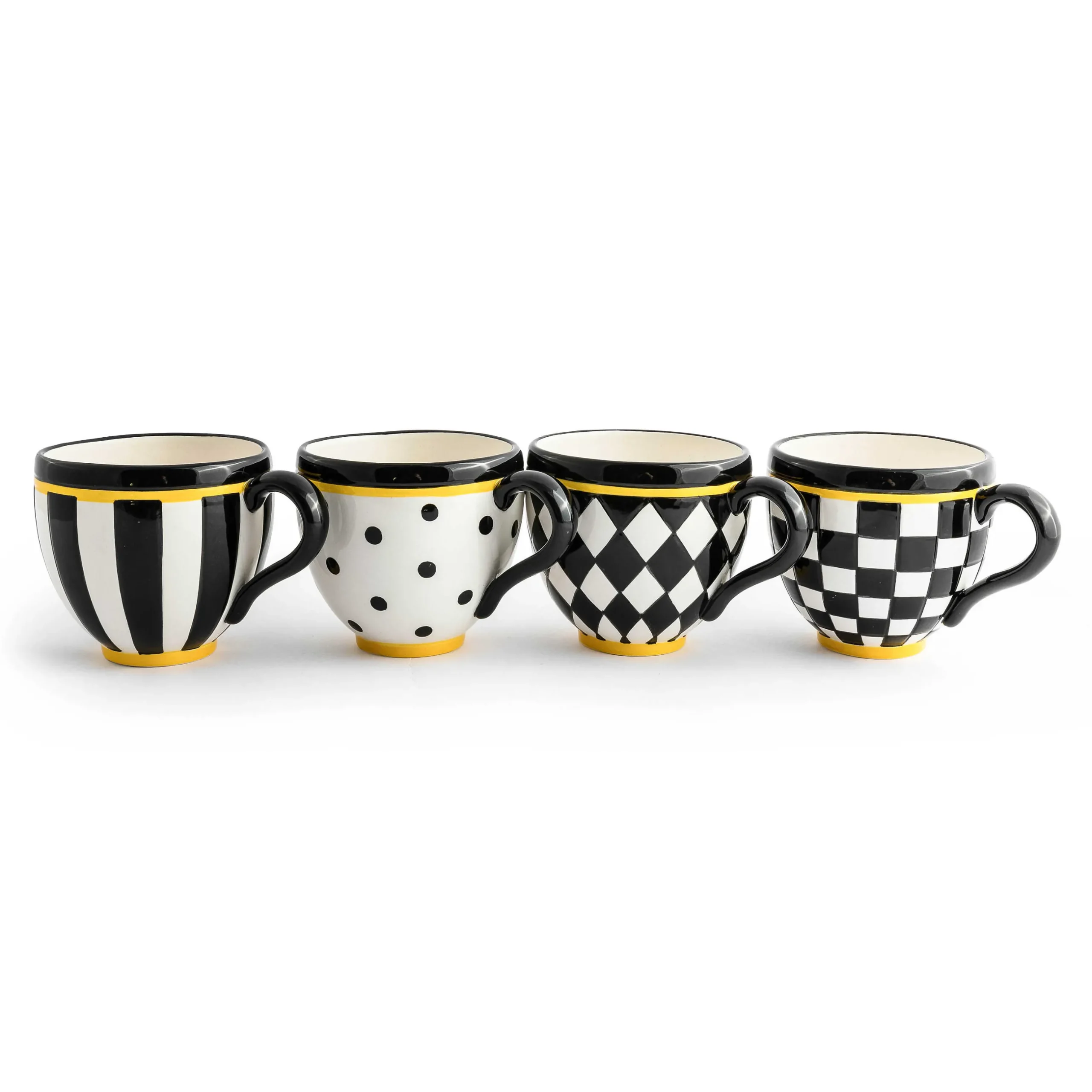 The Coffee Shop|Drinkware|MacKenzie-Childs Courtly Mugs, Set of 4