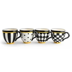 The Coffee Shop|Drinkware|MacKenzie-Childs Courtly Mugs, Set of 4