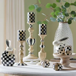 Candles & Fragrances|Room Accents|MacKenzie-Childs Courtly Pillar Candle Holders, Set of 3